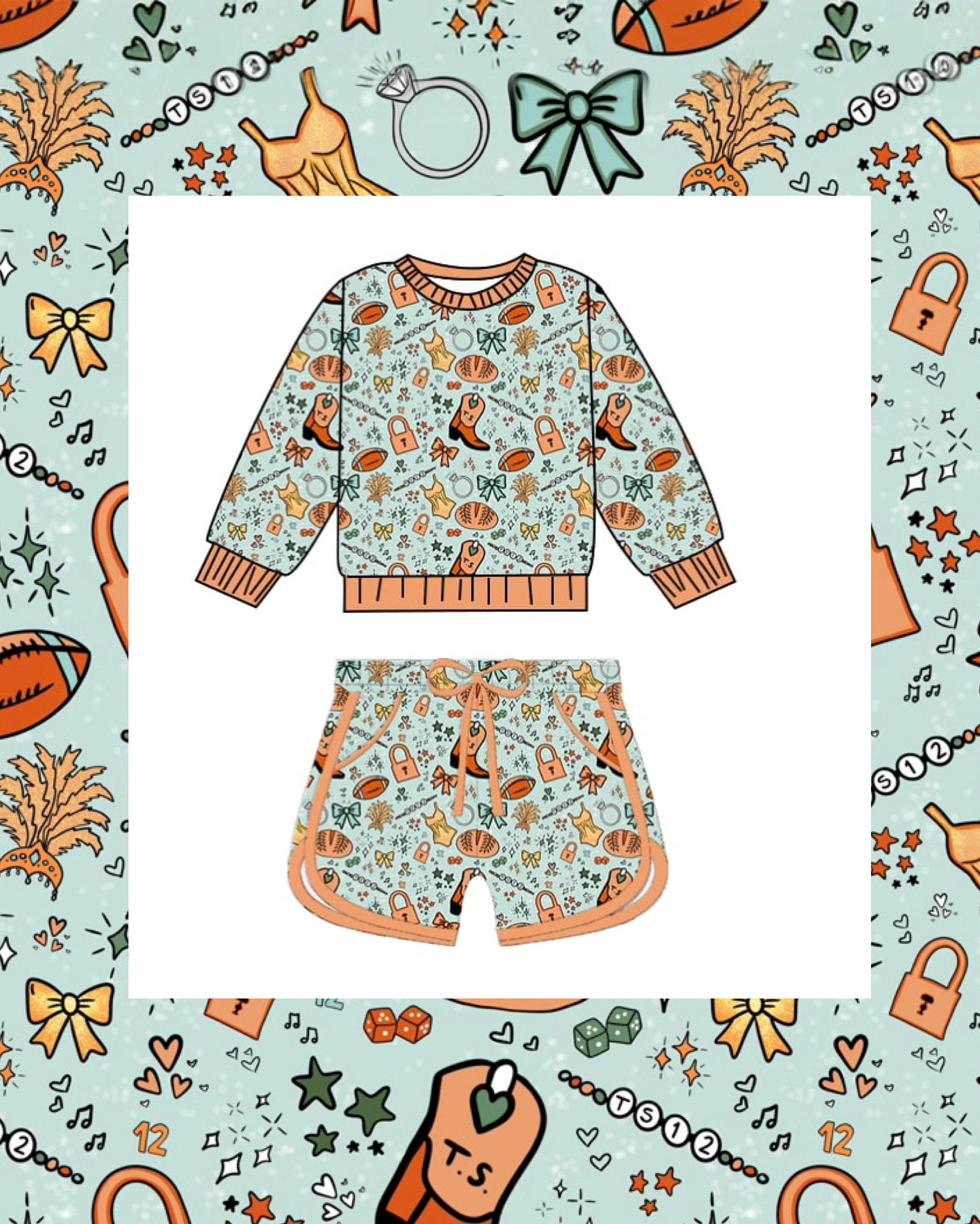 (Pre Order) No moq GLS0049 PRE-ORDER baby girl clothes boot long sleeve shorts sets-2025.10.27