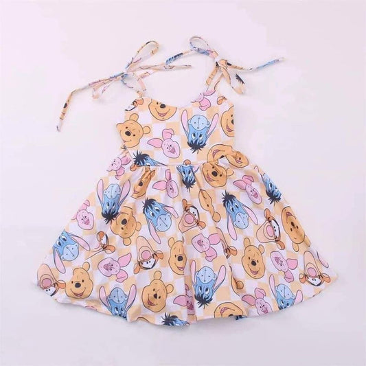 GSD1019 pre-order toddler clothes cartoon baby girl summer dress