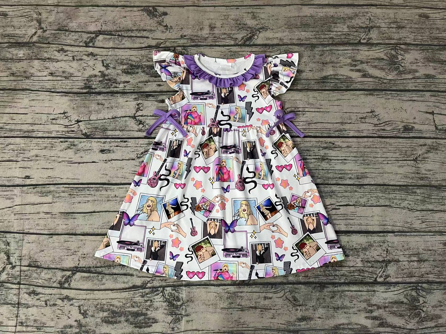 no moq GSD1030 pre-order toddler clothes cartoon 1989 singer baby girl summer dress