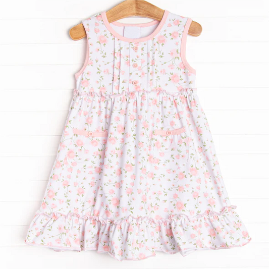 GSD1285 pre-order toddler clothes floral baby girl summer dress