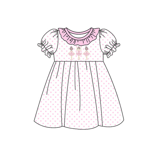 no moq GSD1678 pre-order baby girls clothes ballet short sleeve dress-2024.12.7