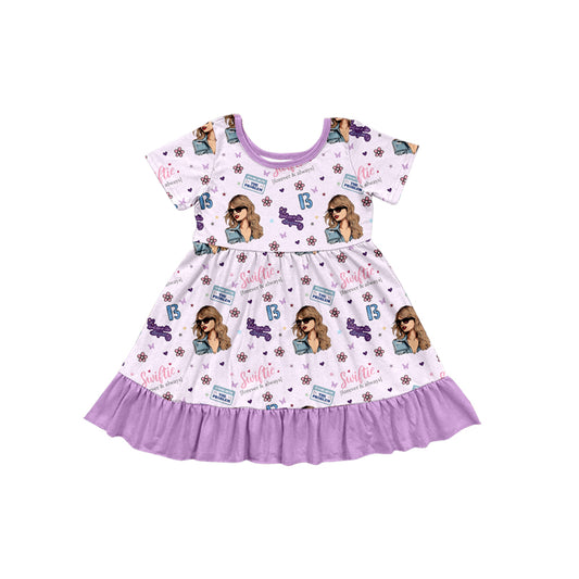 no moq GSD1683 pre-order baby girls clothes taylor swift short sleeve dress-2024.12.9