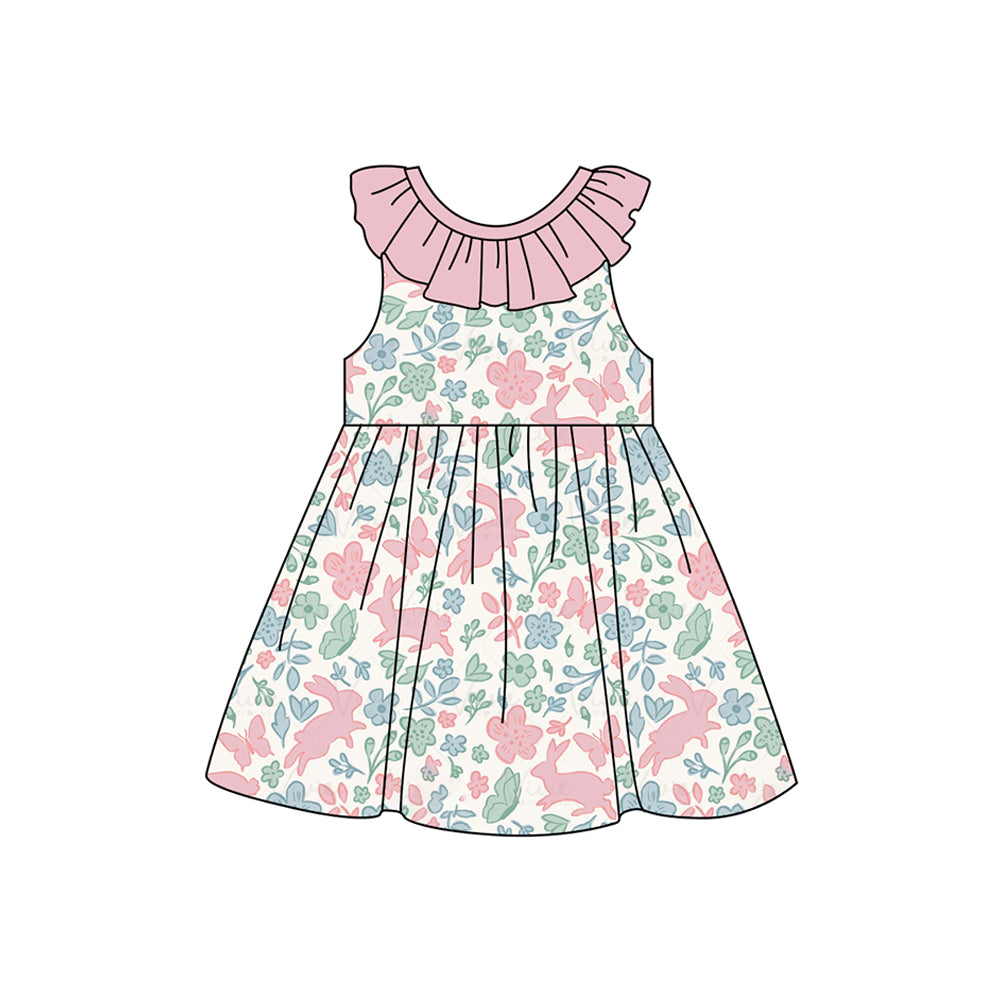 no moq GSD1772 pre-order baby girls clothes floral short sleeve dress-2024.12.27