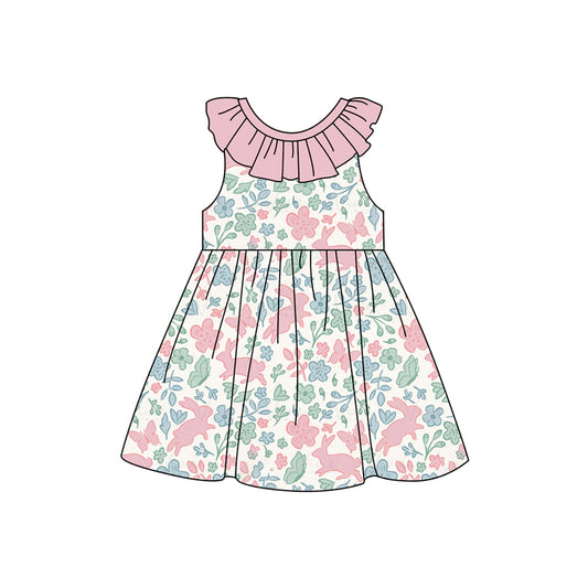 no moq GSD1772 pre-order baby girls clothes floral short sleeve dress-2024.12.27