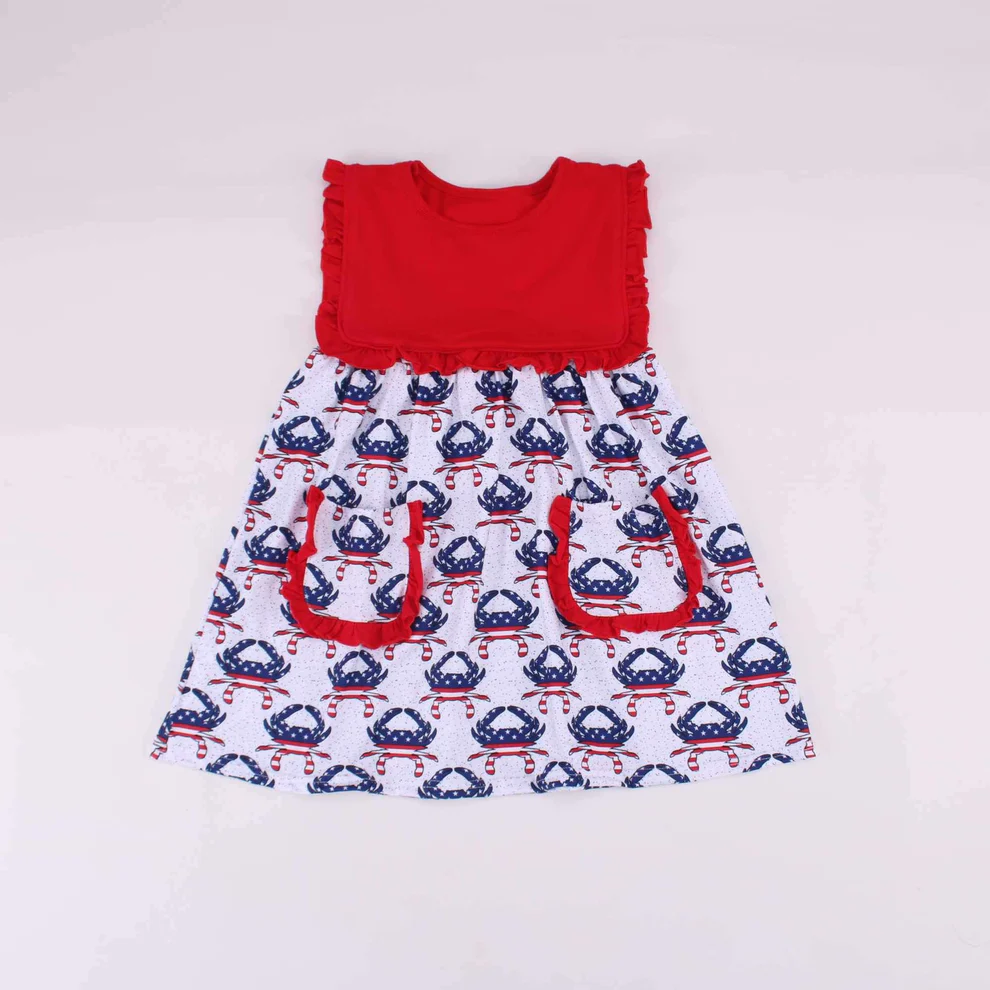 no moq GSD1774 pre-order baby girls clothes sleeveless dress-2024.12.27