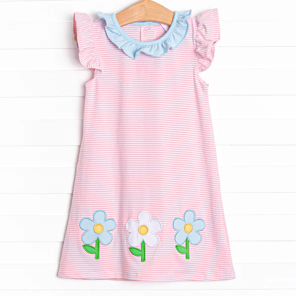 no moq GSD1788 pre-order baby girls clothes pink short sleeve dress-2024.12.30