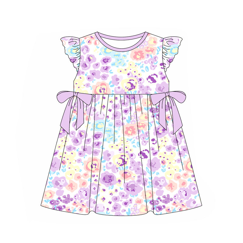 no moq GSD1831 pre-order baby girls clothes floral sleeveless dress-2025.1.2