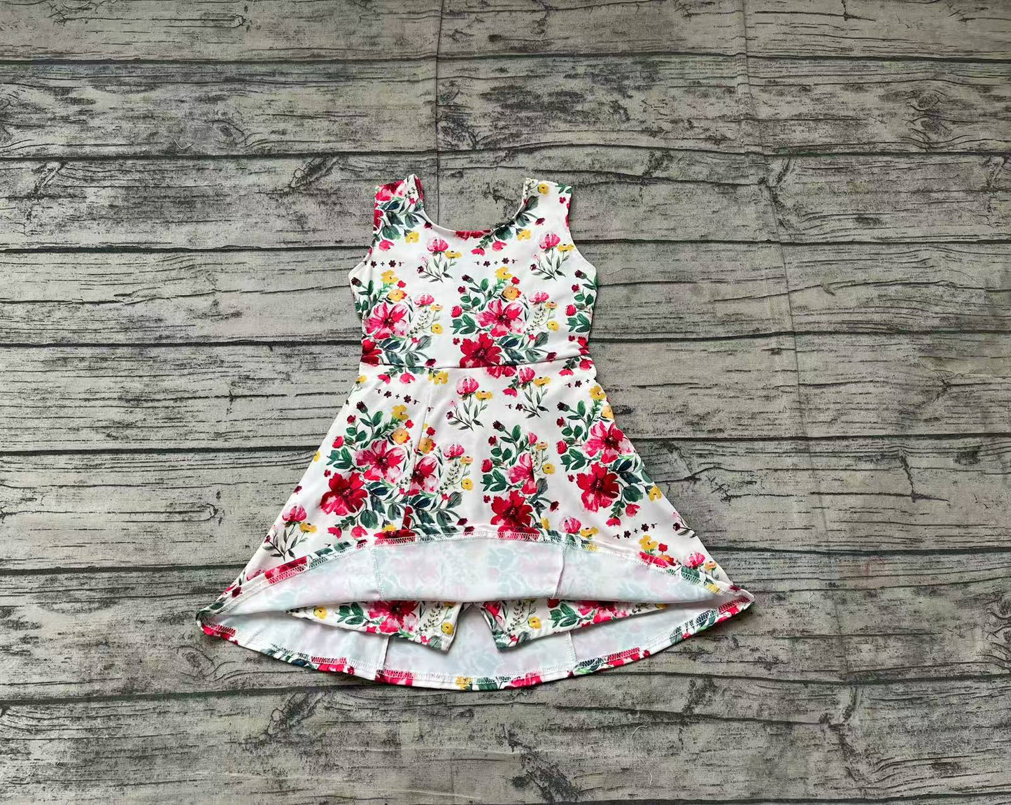 no moq GSD1844 pre-order baby girls clothes floral flying sleeve dress