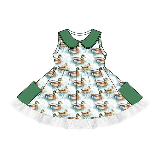 no moq GSD1851 pre-order baby girls clothes duck sleeveless dress-2025.1.4