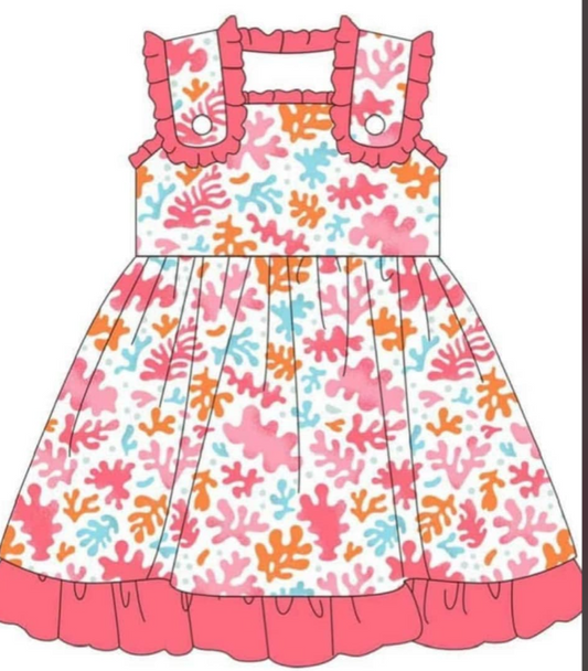 no moq GSD1870 pre-order baby girls clothes floral sleeveless dress-2025.1.8