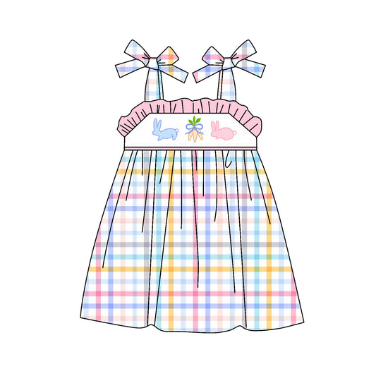 no moq GSD1871 pre-order baby girls clothes easter sleeveless dress-2025.1.9