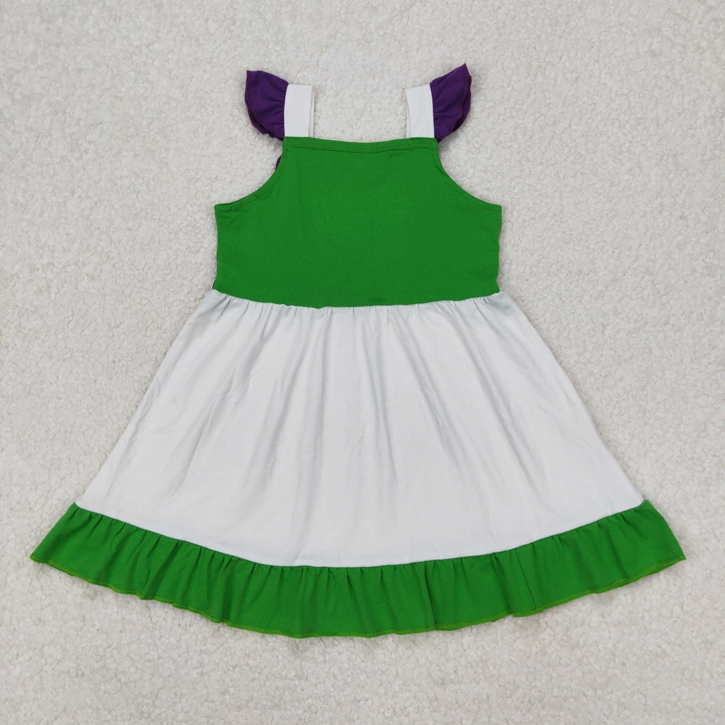 RTS NO MOQ ETA 5/7days Arrived GSD1874 Cartoon role play purple lace green and white flying sleeve dress