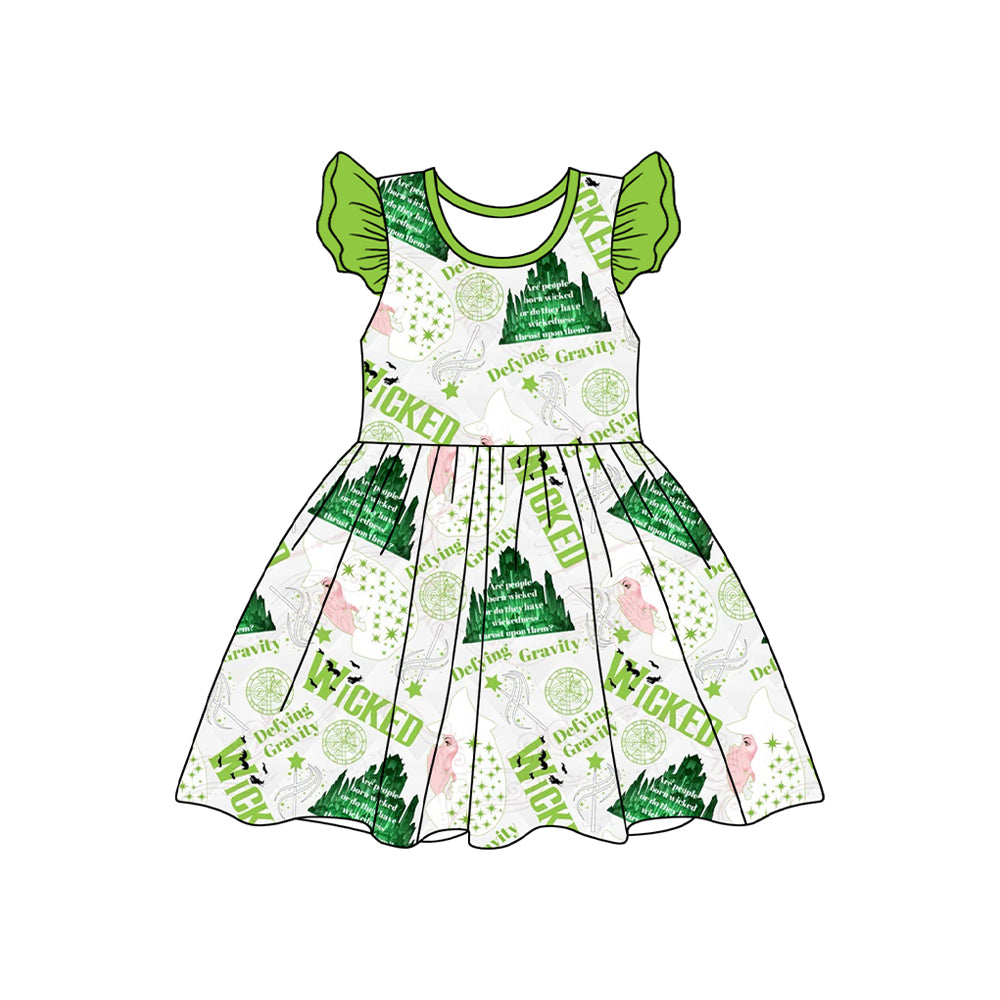 no moq GSD1896 pre-order baby girls clothes flying sleeve dress-2025.1.11