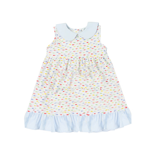 no moq GSD1903 pre-order baby girls clothes floral sleeveless dress-2025.1.13