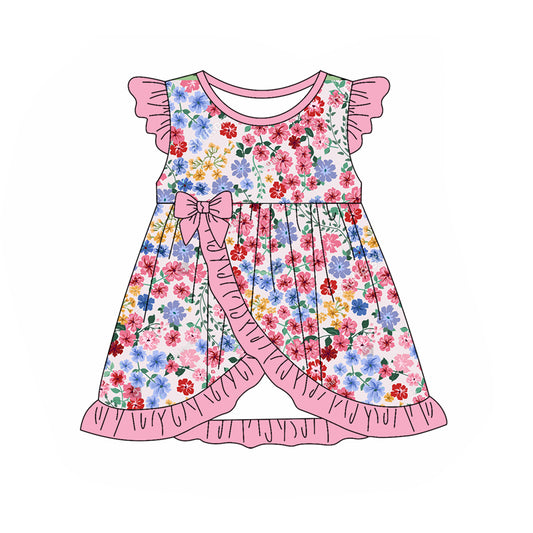 no moq GSD1904 pre-order baby girls clothes floral sleeveless dress-2025.1.13