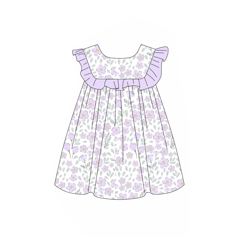 no moq GSD1908 pre-order baby girls clothes floral sleeveless dress-2025.1.14