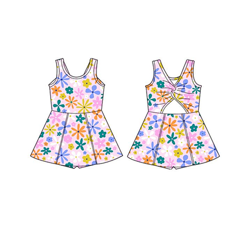 no moq PRE-ORDER baby Girls boys clothes floral Short Sleeve Shorts yoga sets dress-2025.2.21