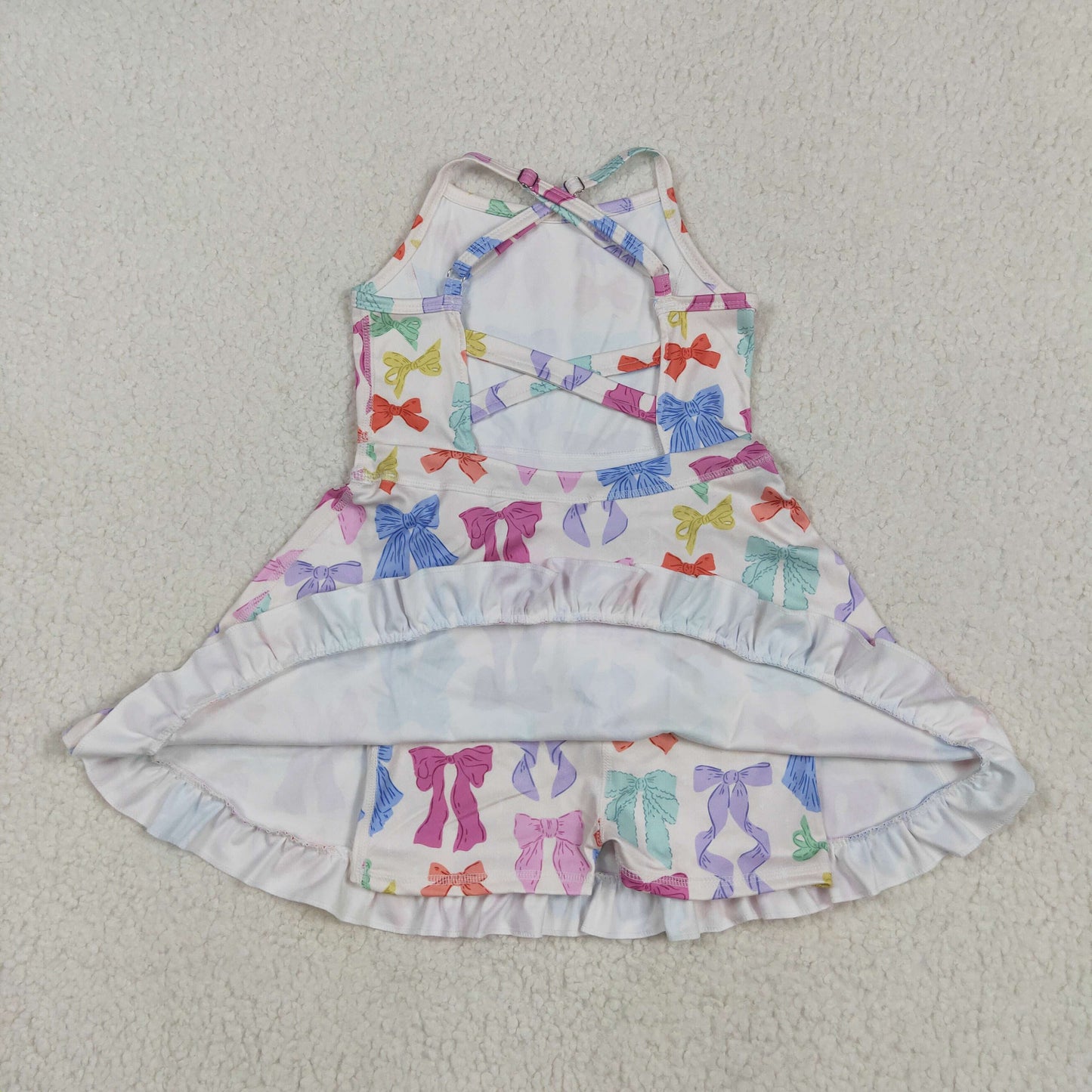 RTS NO MOQ baby girl clothes yoga floral suspender skirt sets-2