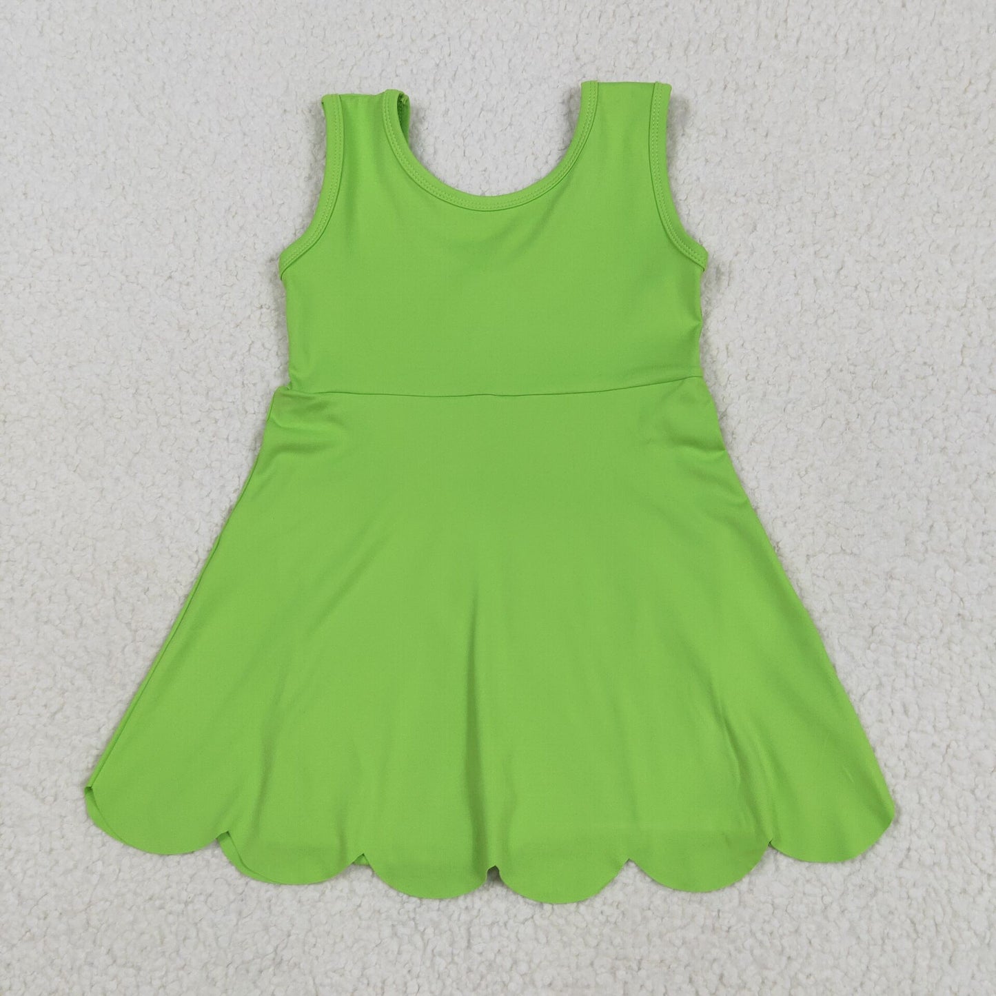 RTS NO MOQ GSD2351 Pure green yoga sleeveless dress