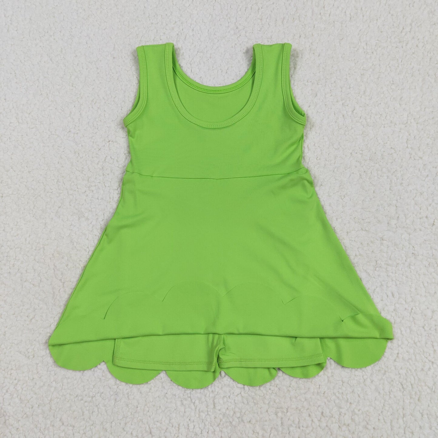 RTS NO MOQ GSD2351 Pure green yoga sleeveless dress