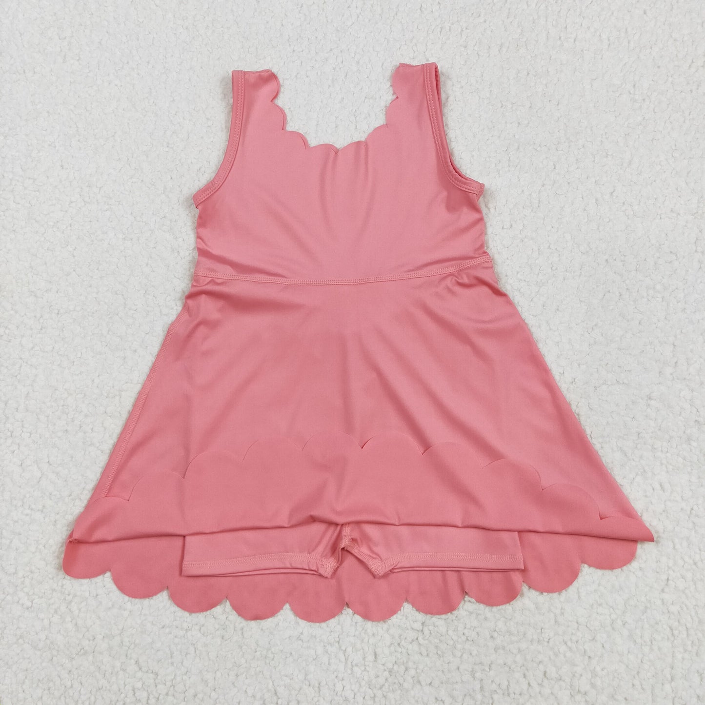 RTS NO MOQ GSD2371 Pink lace yoga sleeveless dress