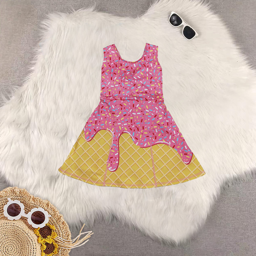 RTS NO MOQ Sibling baby girl clothes yoga team sleeveless dress