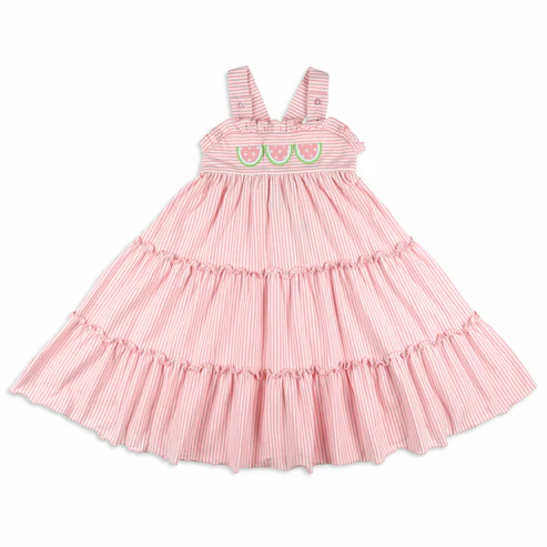 no moq GSD2576 PRE-ORDER baby girl clothes watermelon suspender dress-2025.5.9