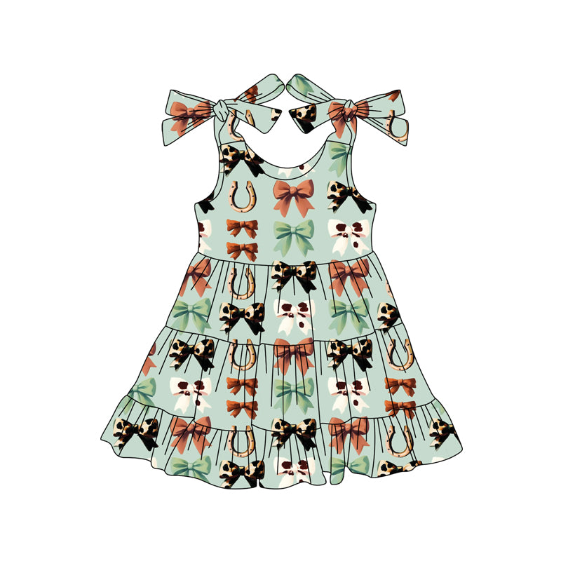 no moq GSD2589 PRE-ORDER baby girl clothes bow suspender dress-2025.5.23