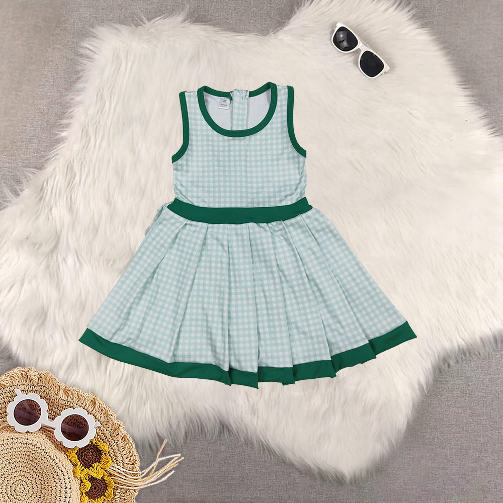 RTS NO MOQ Sibling baby girl clothes solid color skirt yoga dresses 3