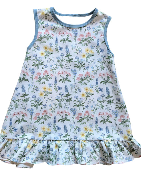 no moq GSD2704 PRE-ORDER baby girl clothes floral sleeveless dress-2025.6.11