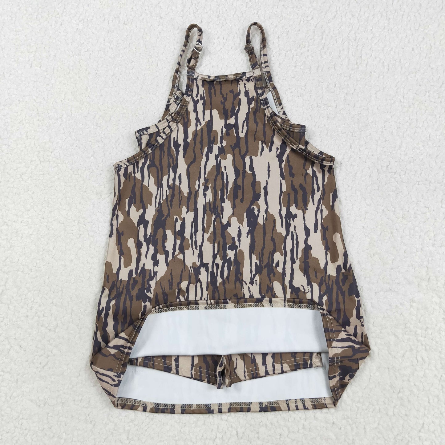 RTS NO MOQ Sibling baby Girls Adult clothes camouflage yoga dress & kids yoga dress