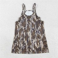 RTS NO MOQ Sibling baby girl clothes camouflage suspender yoga dresses 6