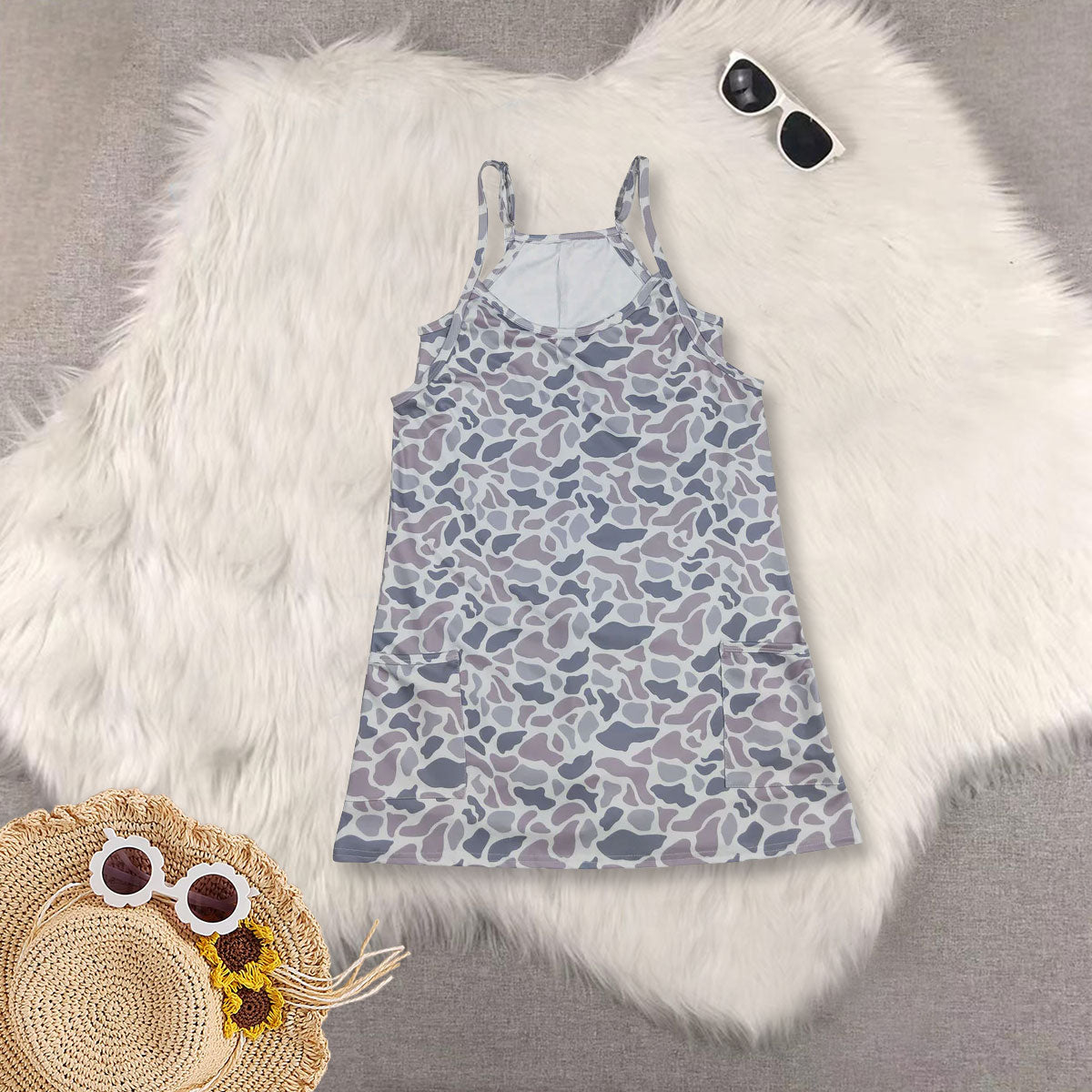 RTS NO MOQ Sibling Adult clothes camouflage yoga dresses