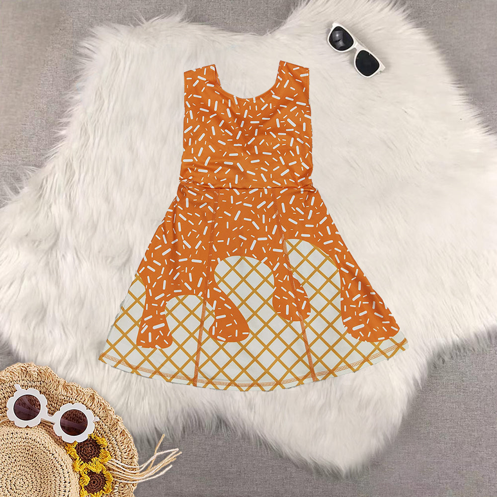 RTS NO MOQ Sibling baby girl clothes yoga team sleeveless dress