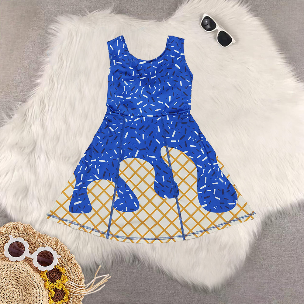 RTS NO MOQ Sibling baby girl clothes yoga team sleeveless dress