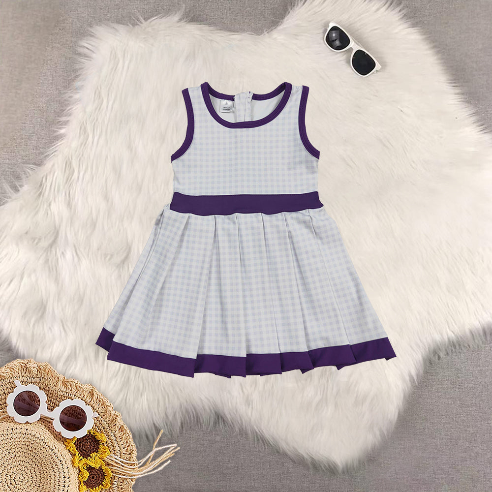 RTS NO MOQ Sibling baby girl clothes solid color skirt yoga dresses 3