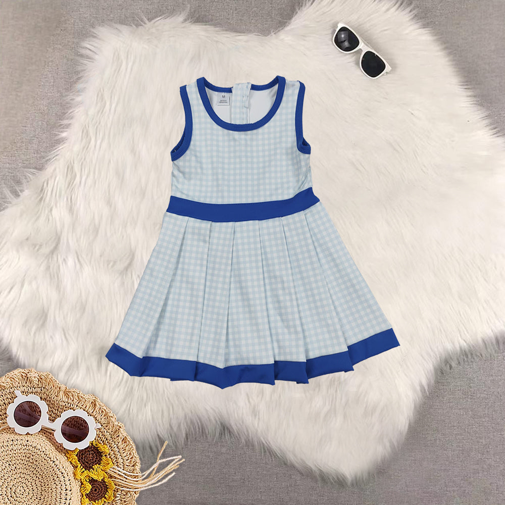 RTS NO MOQ Sibling baby girl clothes solid color skirt yoga dresses 3