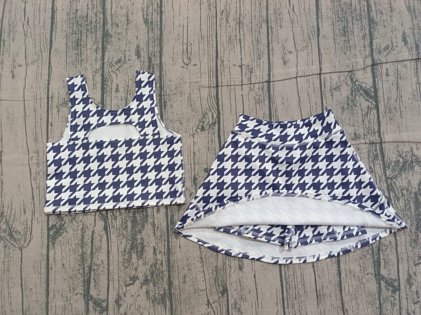 (Pre Order) No moq GSD2858 PRE-ORDER baby girl clothes yoga black Sleeveless kids girls athletic skirts sets-2025.12.5