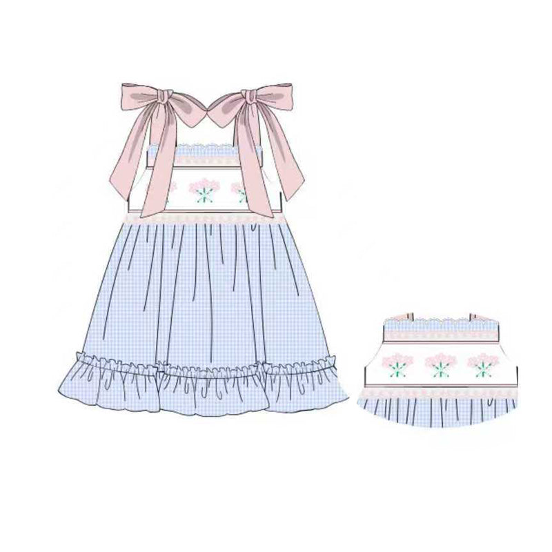 (Pre Order) No moq GSD2916 PRE-ORDER baby girl clothes floral suspender dress-2025.10.13