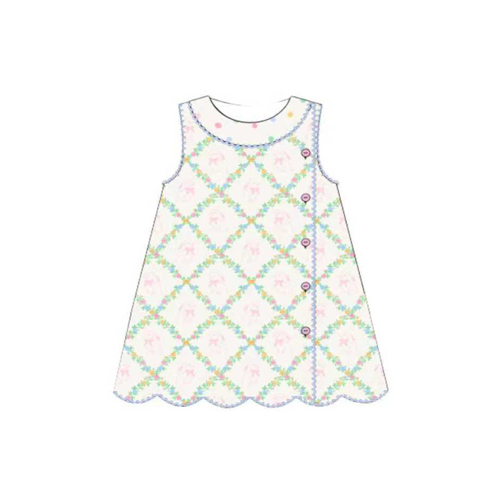 (Pre Order) No moq GSD2928 PRE-ORDER baby girl clothes sleeveless dress-2025.10.17