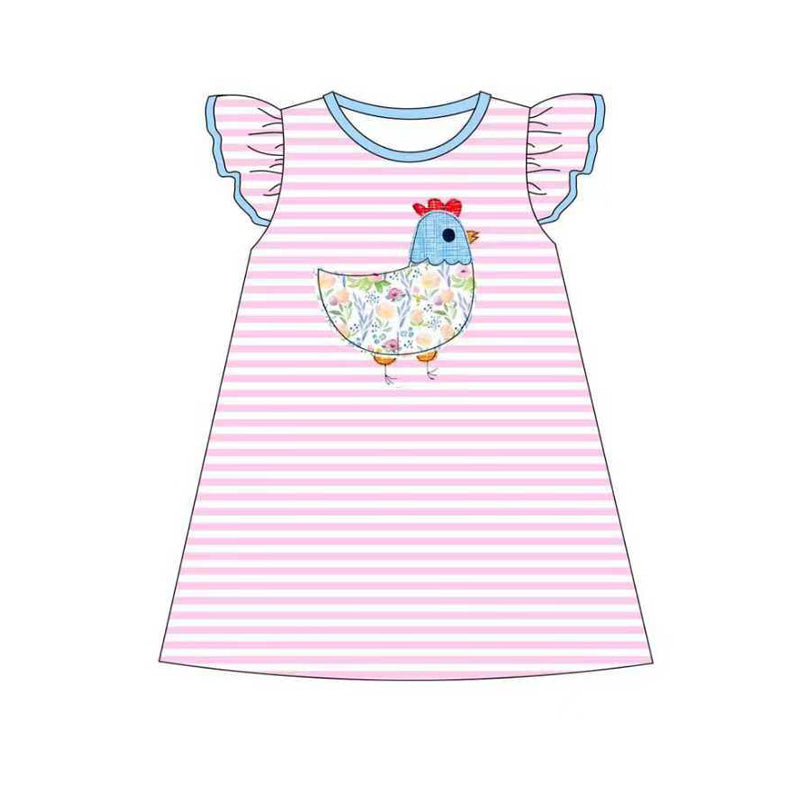 (Pre Order) No moq GSD2972 PRE-ORDER baby girl clothes flying sleeve dress-2025.10.27