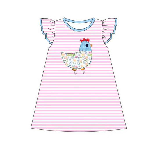 (Pre Order) No moq GSD2972 PRE-ORDER baby girl clothes flying sleeve dress-2025.10.27