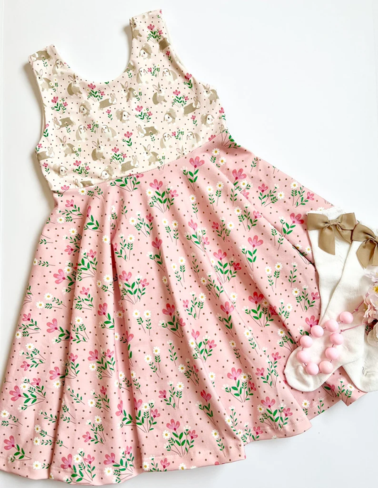 (Pre Order) No moq GSD2984 PRE-ORDER baby girl clothes floral sleeveless dress-2025.10.29