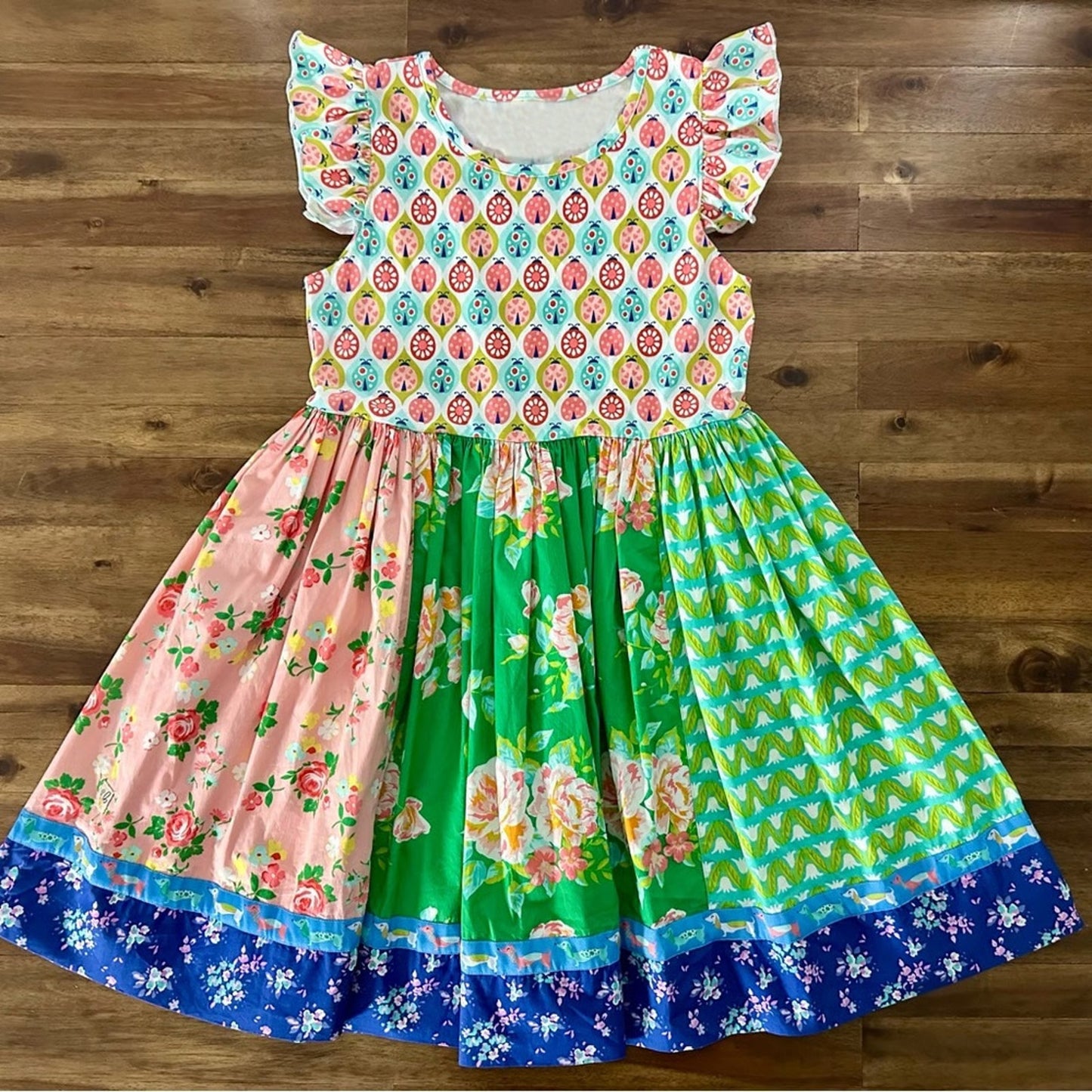(Pre Order) No moq GSD3059 PRE-ORDER baby girl clothes floral flying sleeve dress-2025.11.5