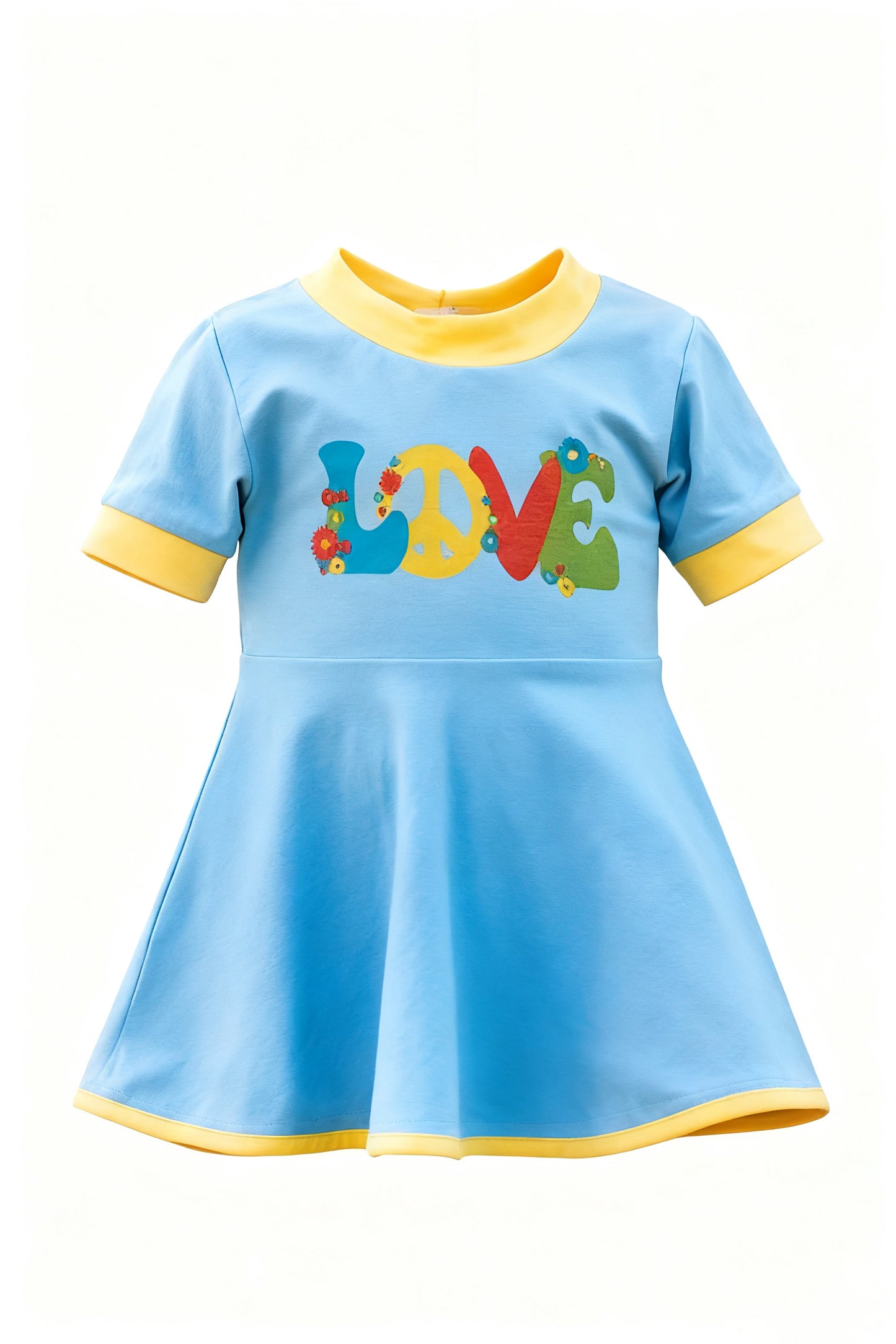 (Pre Order) No moq GSD3085 PRE-ORDER baby girl clothes LOVE short sleeve dress-2025.11.8
