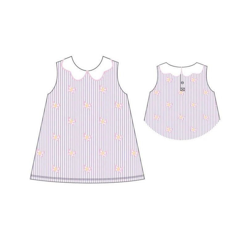 (Pre Order) No moq GSD3275 Pre-order baby girl clothes sleeveless dress-2025.11.26