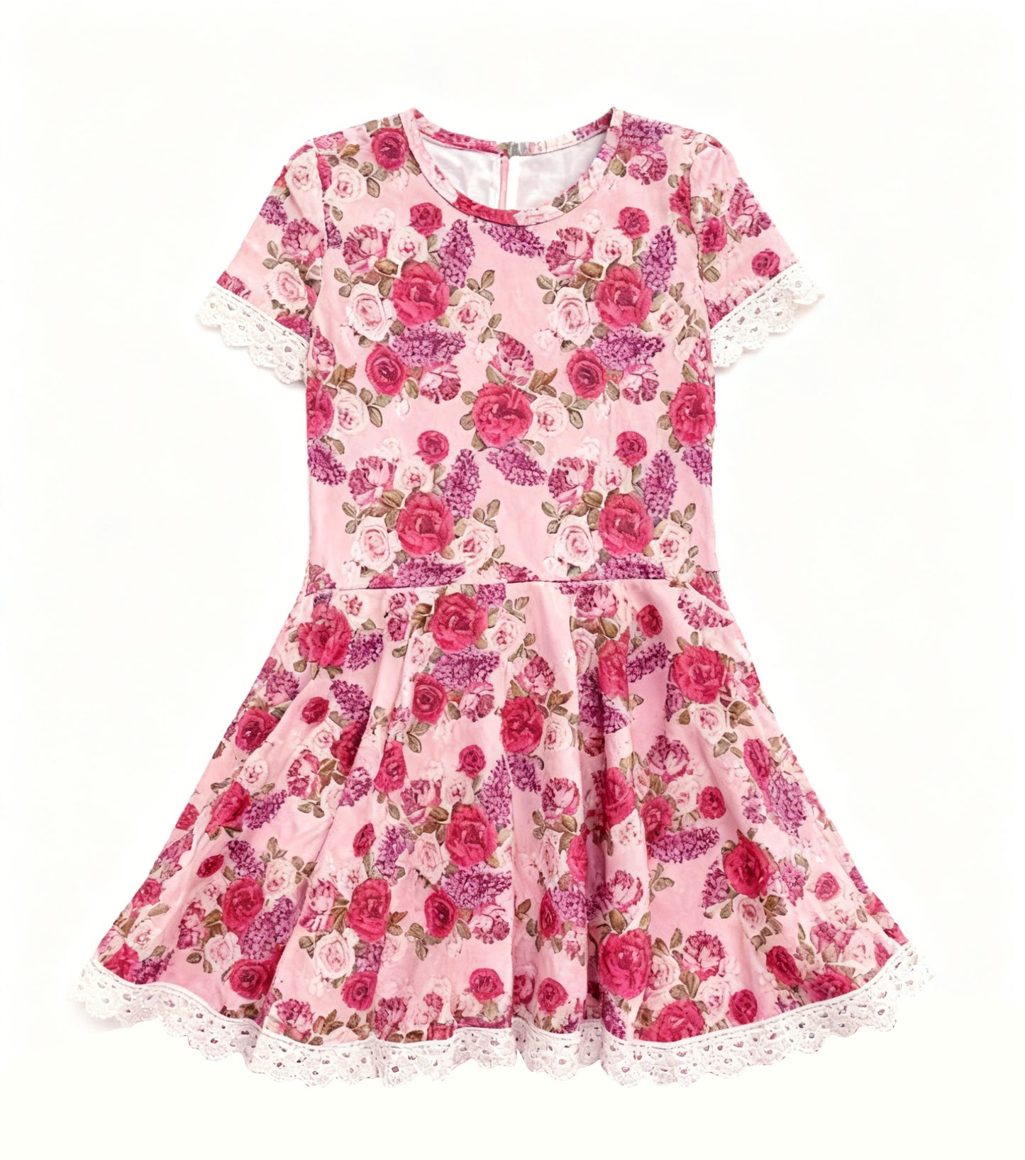 (Pre Order) No moq Pre-order baby girl clothes floral short sleeve dress-2025.11.27