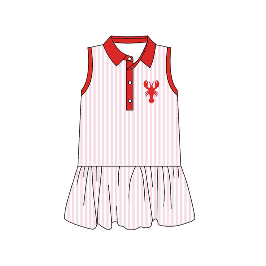 (Pre Order) No moq Pre-order baby girl clothes lobster sleeveless dress-25.12.5