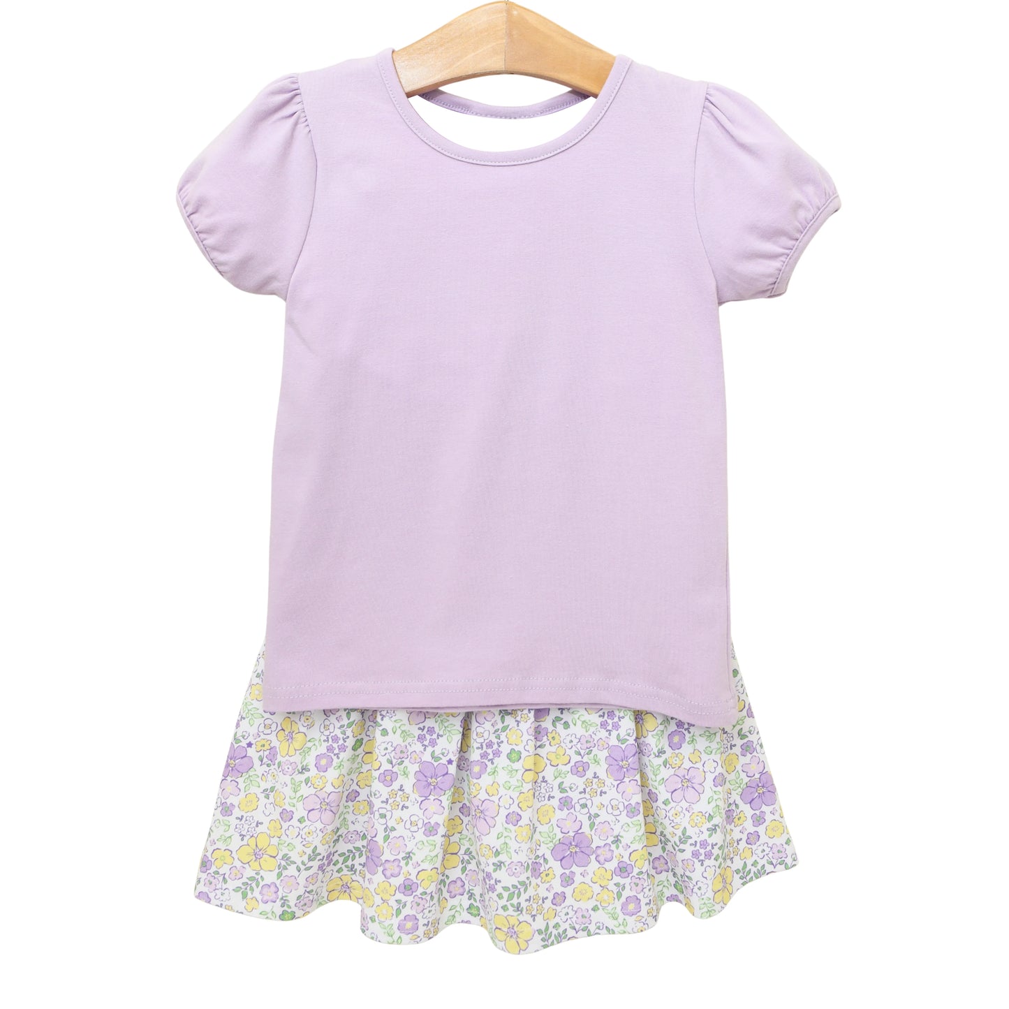 (Pre Order) No moq PRE-ORDER baby girl clothes yoga floral purple sleeveless skirts sets-25.12.6