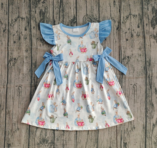 (Pre Order) No moq Pre-order baby girl clothes easter flying sleeve dress-25.12.29